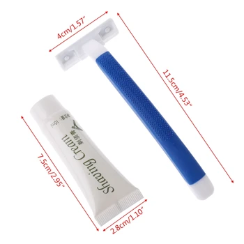 

Disposable Manual Shaving Set 1 razor + 1 shaving cream for Hotel and Travel Q1QD