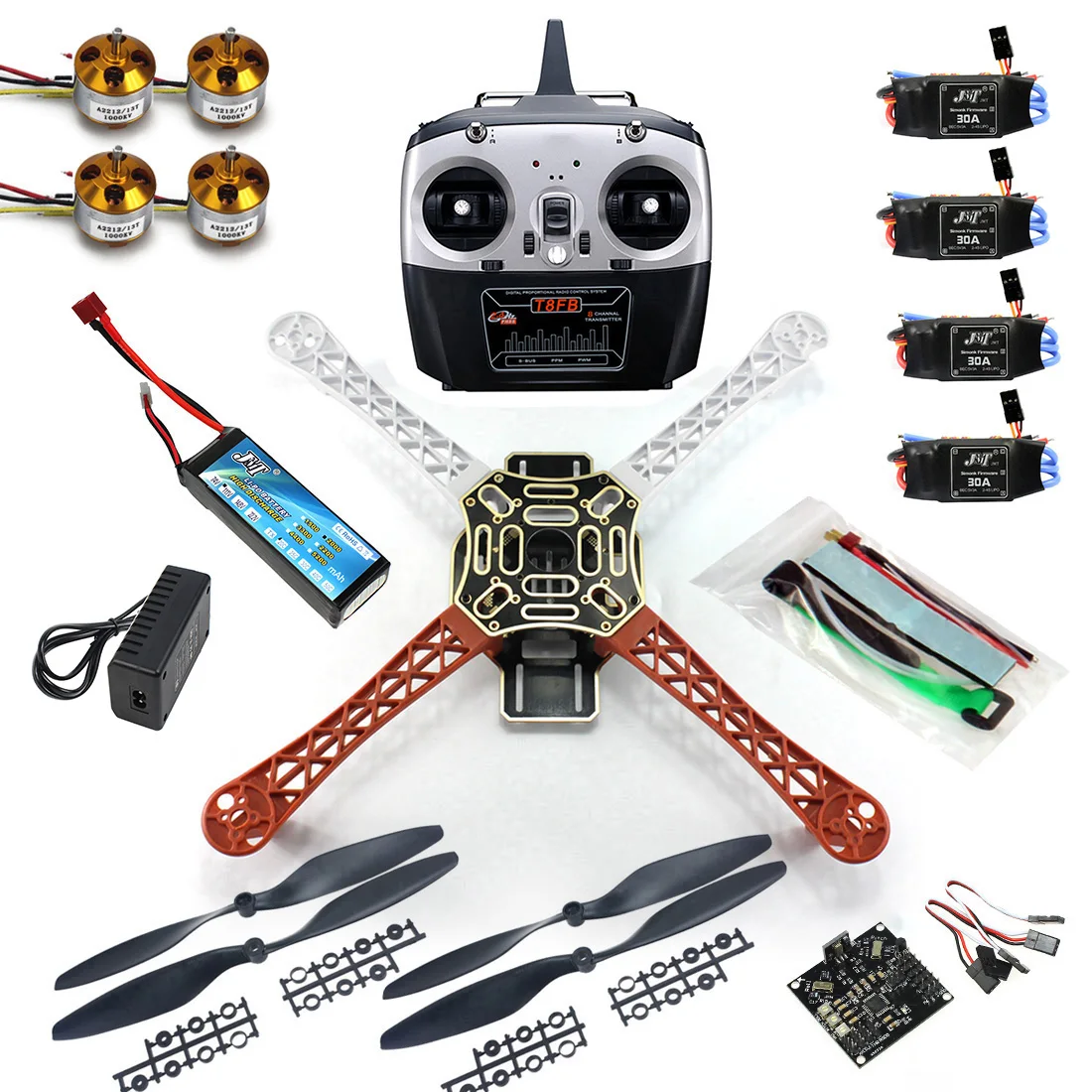 4 оси RC Мультикоптер Дрон RTF ARF KK V2.3 монтажная плата 1000KV двигатель 30A ESC Lipo F450 рама