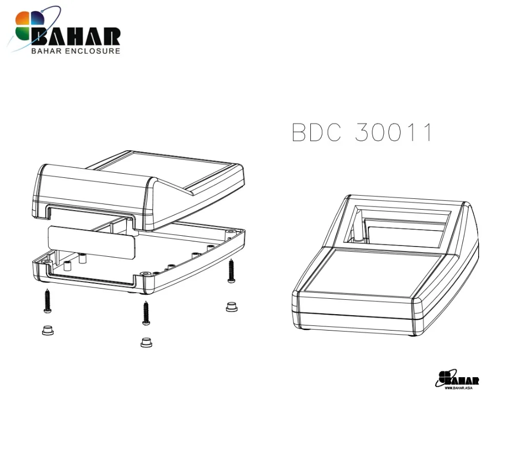 BAHAR Пластиковый корпус для электронных проектов с окном DIY распределительный ящик для Тестирования Инструмента распределительный шкаф 152*108*52 мм