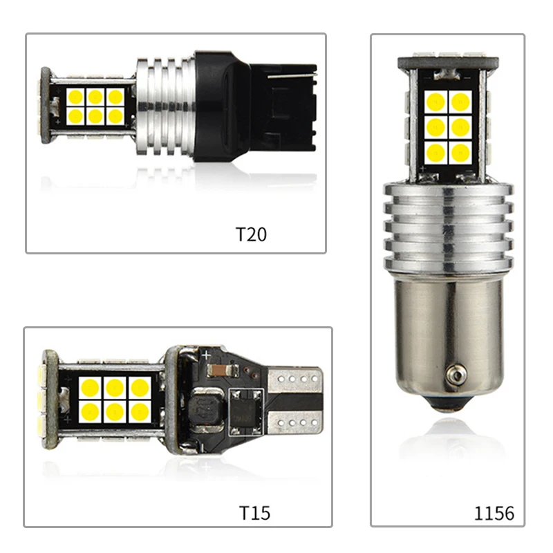 T15 W16W светодиодный T20 7440 лампы 3030 24SMD Canbus 1156 BAU15S BA15S светодиодный лампы для автомобиля фонарь стоп-сигнала поворота сигнальные огни супер яркий 12V