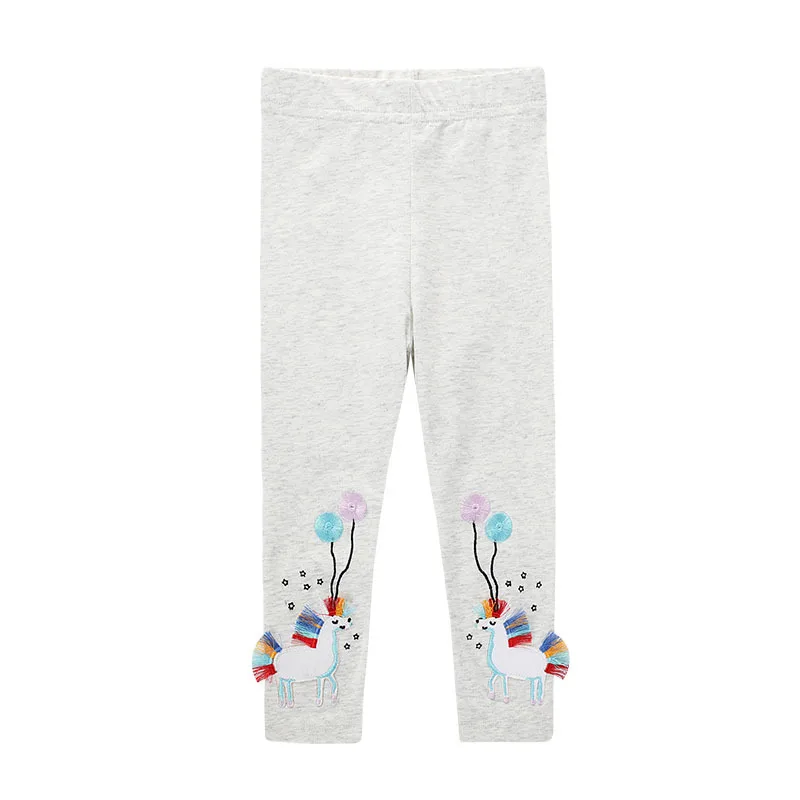 Girls Leggings 100% Cotton Girl's Trousers Fille Girls Pants Skinny Print Cartoon Pattern Kids Children Leggings Trousers KF083