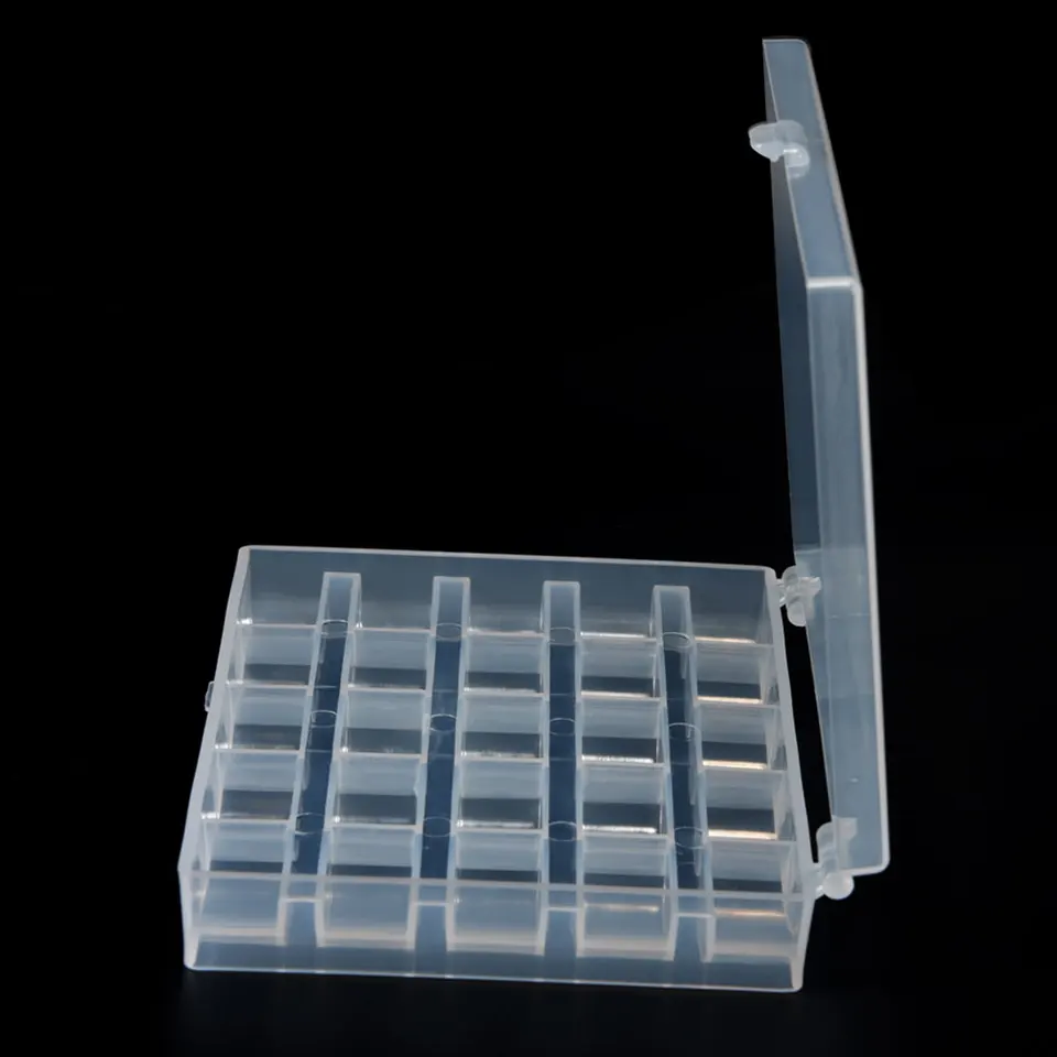 Scatola Porta-bobine Vuota Da 28 Slot Per Bobine, Custodia In Plastica Per Organizzatori Di Bobine Coperchio Di Stoccaggio Per Custodie Per Bobine Per Macchine Da Filatura 92938806