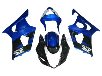 

For GSXR1000 K3 2003 2004 ABS Plastic Motorcycle Fairing Kit Glossy Black Blue 23 Jordan Edition