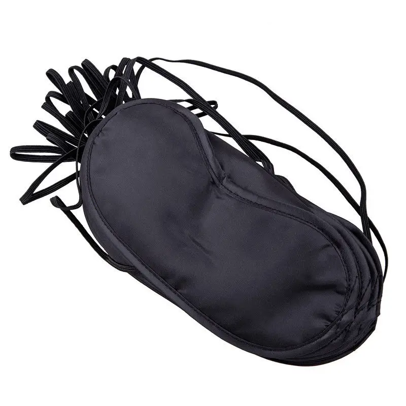 Portable Black Sleep Mask for Women Men Soft Portable Sleeping Eye Mask Eyeshade Cover Shade Eye Patch Blindfold Travel Eyepatch 5