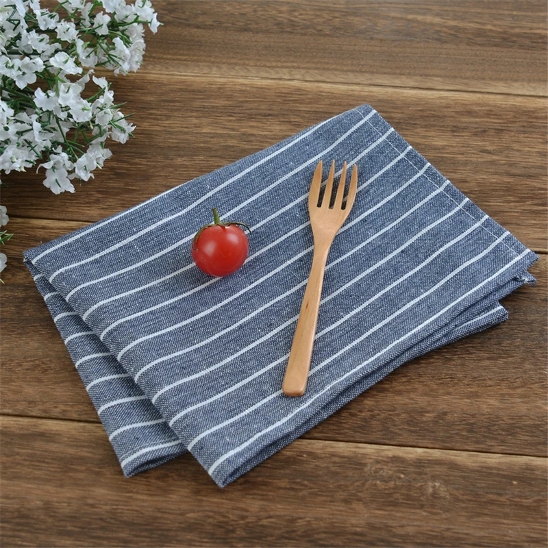 Dusty Blue Linen Kitchen Towel