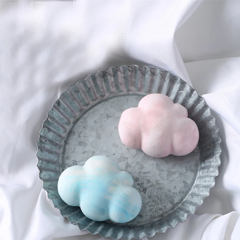 3D Cloud Shape Soap Candle Molds Silicone Mold Fondant Mousse Ice Cube Pudding Baking Cake Chocolate Candy Decor Tool