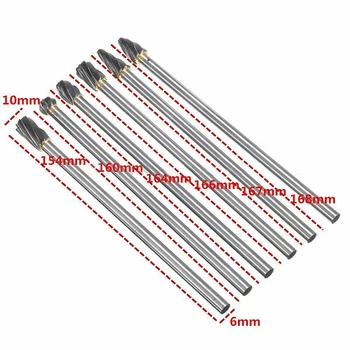 

Carving Rotary Burrs Metalworking Tools 6pcs 1/4" shank Tungsten steel