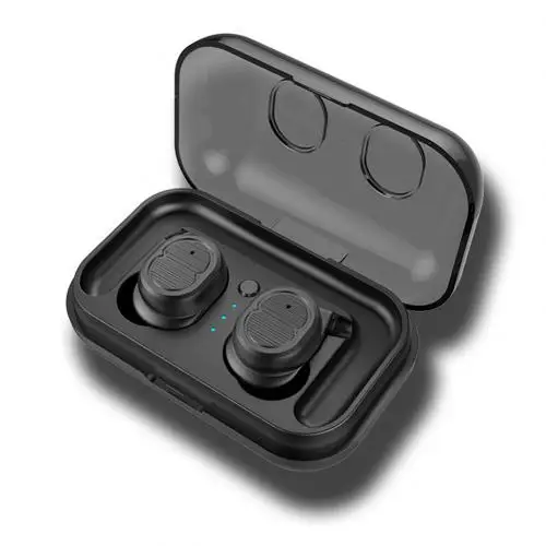 Черный TWS беспроводной Bluetooth 5,0 мини наушники водонепроницаемые стерео наушники с гарнитурой Встроенный микрофон - Цвет: Черный