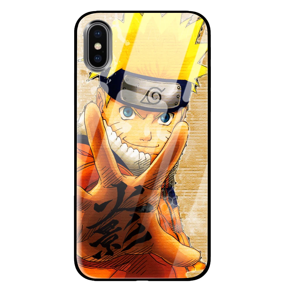Роскошный чехол из закаленного стекла Наруто для iPhone 5 5S 6 6s 7 8 Plus X XS XR 11 Pro Max - Цвет: 5