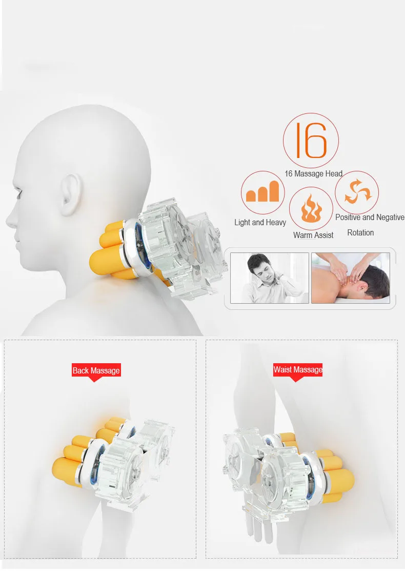 Расслабляющая электрическая подушка-массажер для шеи Вибратор на плече сзади нагревание ног разминающий автомобиль шиацу Домашний