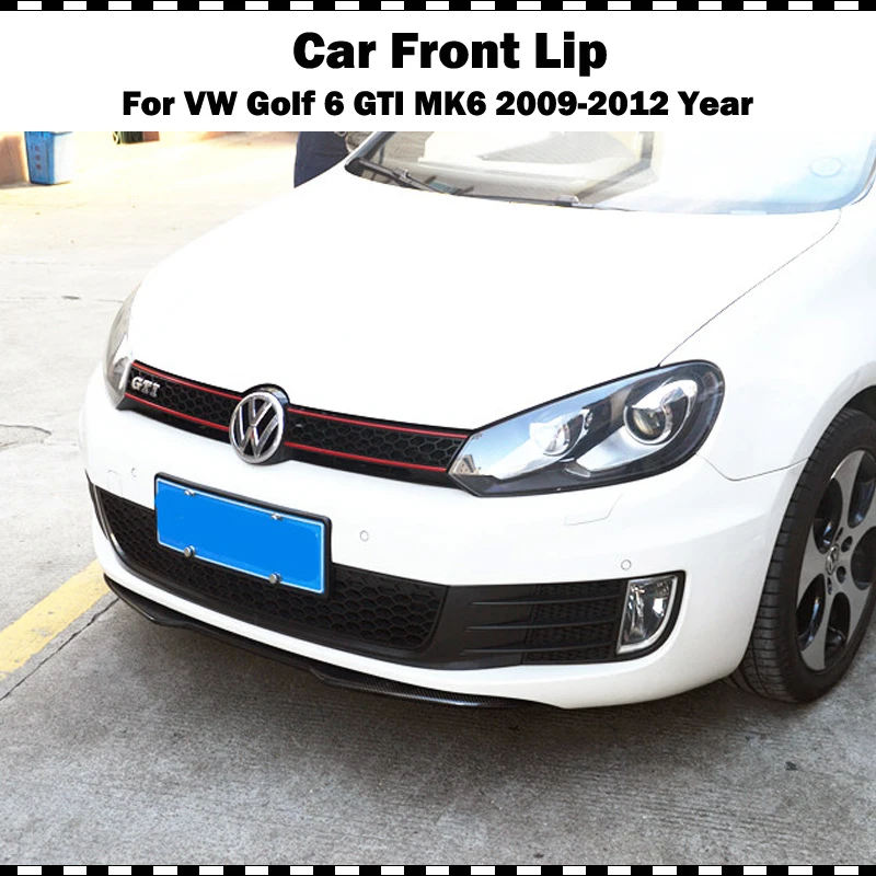 H1 стиль карбоновый передний бампер спойлер для VW Гольф VI GTI 2009 2012 golf 6 MK6 cf Стайлинг