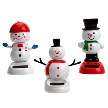 

Cute Swinging Bobble Doll Solar Powered Dancing Toy Dashboard Decoration Interior Accessories Car Ornament Christmas Snowman