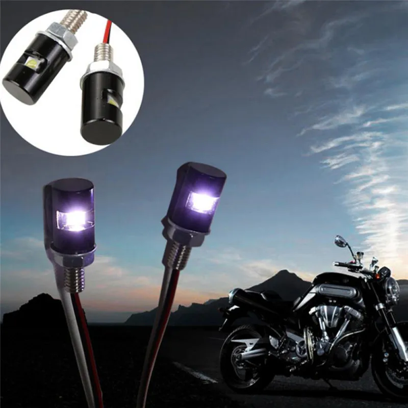 

2pcs Lamp Bulbs New Bolt Screw White DC 12V Motorcycle Car Light Auto Lamp License Plate Motorcycle Decorative LED License Lamp