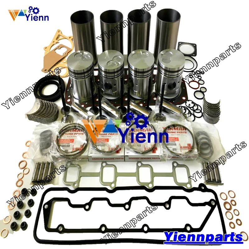 4TNE98 4TNE98-JFW 4D98E Overhaul Rebuild Kit For Yanmar Engine F14 A14CW TB175 A14C F14C Excavator KGC80 GC800 GC70 Combine | Автомобили и