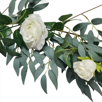 

New Artificial Plants Silk Rose Vine Hanging Flowers Wall Decoration Romantic Wedding Decoration Home Garden Decoration