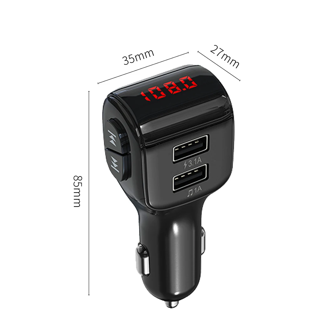 LAMJADCar MP3-плеер Bluetooth fm-передатчик комплект Hands-Free 3.1A Dual USB Автомобильное зарядное устройство смарт MP3-плеер двойной usb зарядка