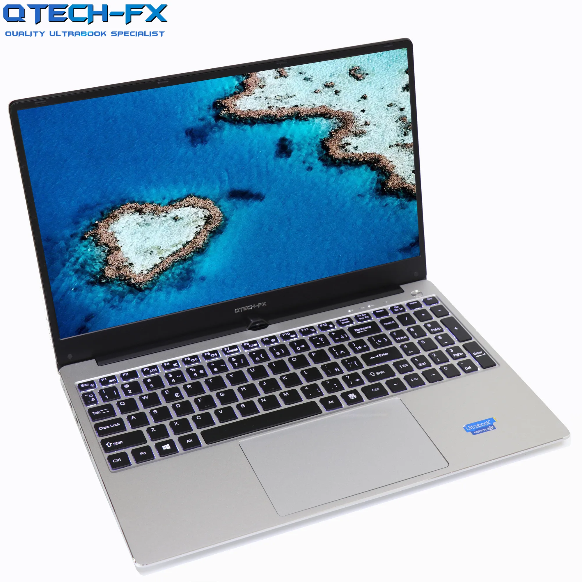 Metal 15,6 ”Intel Pentium NVIDIA 2G 8G RAM 1TB HDD + SSD 128G 500G portátil de Negocios Árabe AZERTY teclado ruso/español retroiluminada