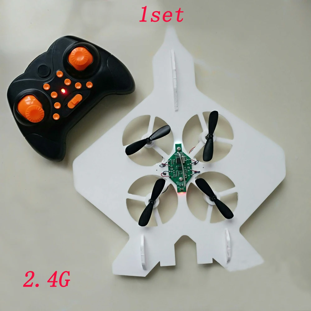 

1set Children Boys DIY RC Quadcopter Assembly Kit 2.4G Remote Controller Four-axle Model Airplane Drone w/0716 Coreless Motor