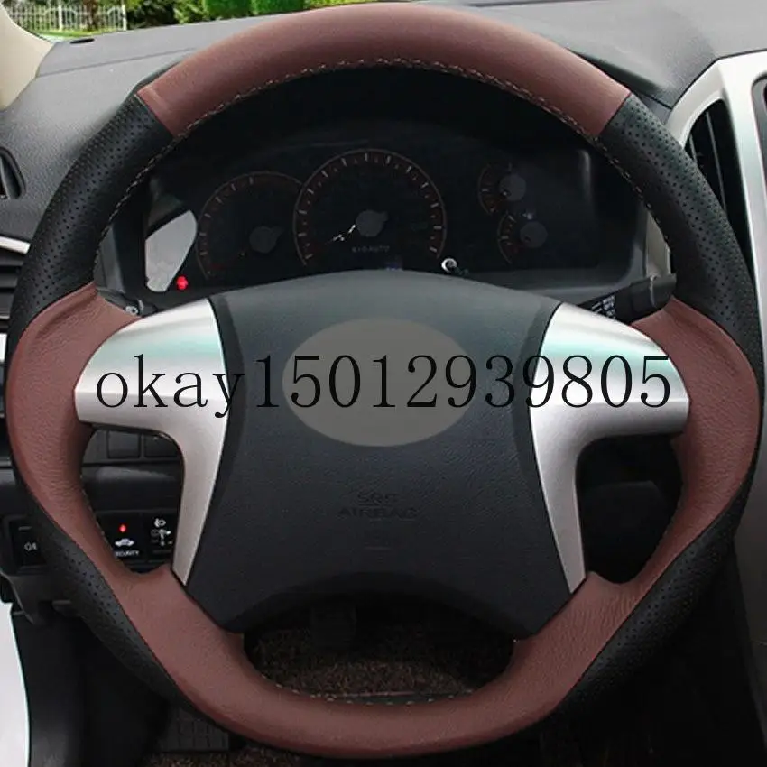 Black Palm Red Genuine Leather Car Steering Wheel Cover for BYD F3 2014 2015 E6 2009-2011 M6 2010 2011 G3 G3R L3 F6 |