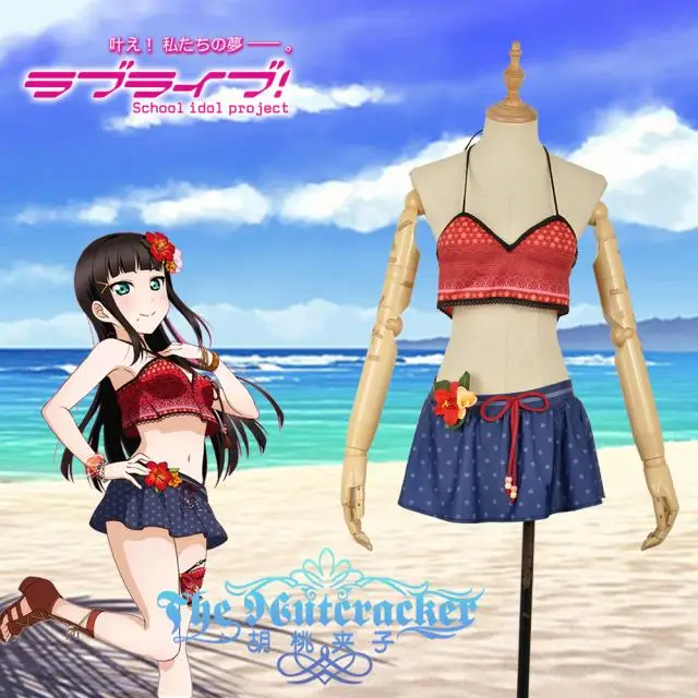 Горячее аниме LoveLive!Sunshine! Kurosawa Dia Косплей костюмы сексуальные бикини купальник для