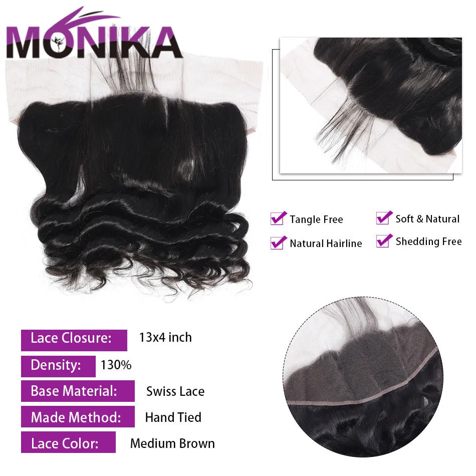 Monika, свободные волнистые пряди, с фронтальным закрытием, камбоджийские волосы, фронтальные и пряди, не Реми, человеческие волосы, кружевные фронтальные пряди