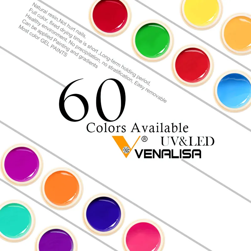 УФ-гель Venalisa для маникюра и маникюра, 60 цветов, СВЕТОДИОДНЫЙ УФ-лак для ногтей