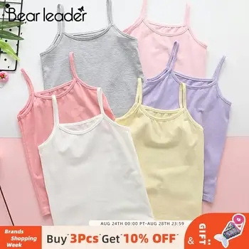 

Bear Leader Kids Girl Camisoles 2020 New Summer Girls Solid Underwears Children Cute Clothes Vests Baby Soft Kids Clothing 2 7Y