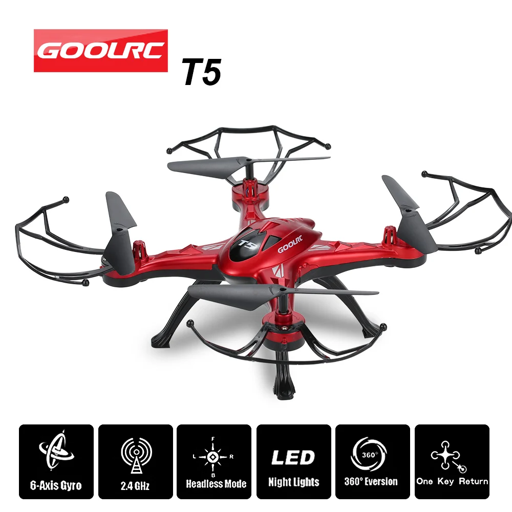 Оригинальный набор T5 Дрон 2 4 ГГц 4CH 6-axis Gyro RC Квадрокоптер с безголовым режимом без