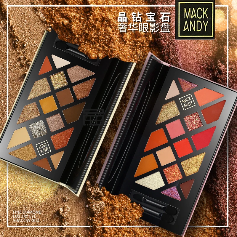 

Crystal Diamond Gem Luxury Eyeshadow Palette Matte Shimmer Glitter Long Lasting Soft Touch Pigmented Waterproof Shiny Eye Makeup