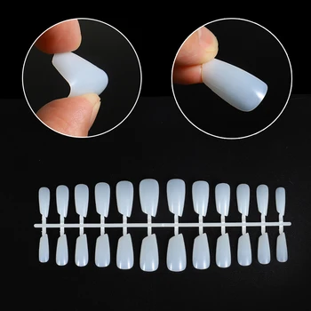 

New Arrival Clear French False Nails Acrylic False Fake Nail Tips Full Cover Fasle Nail Art Fingernail Nail Art Manicure Tools