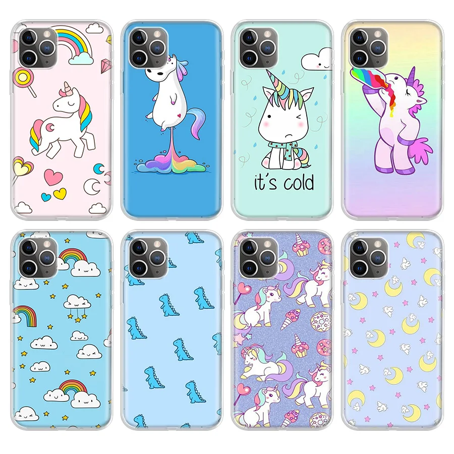 

Fashion Cute Unicorn Phone Case For Apple iPhone 11 Pro 6 6S 7 8 Plus 10 X XS MAX XR 5 5S SE Phone Case Cover