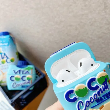 

For Airpods 1/2 Case,Coconut Water Case For Airpods Case Soft Silicone Earphone Cover For Airpods Pro Case For Teens