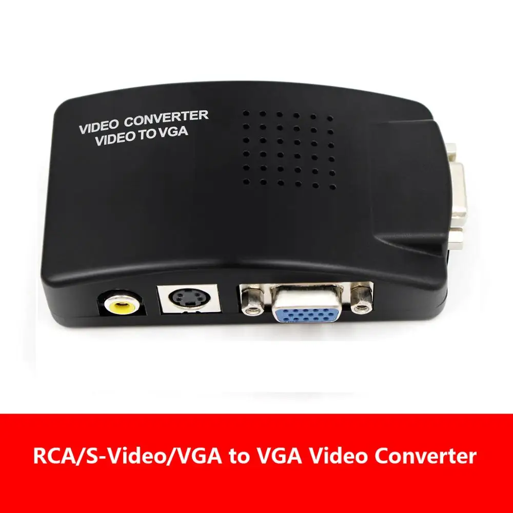AV2VGA S-video Композитный RCA видео конвертер коробка AV RCA CVBS к VGA видео конвертер для ПК HDTV конвертер AV2VGA S-video Композитный RCA видео конвертер коробка AV RCA CVBS к VGA видео конвертер для ПК HDTV конвертер