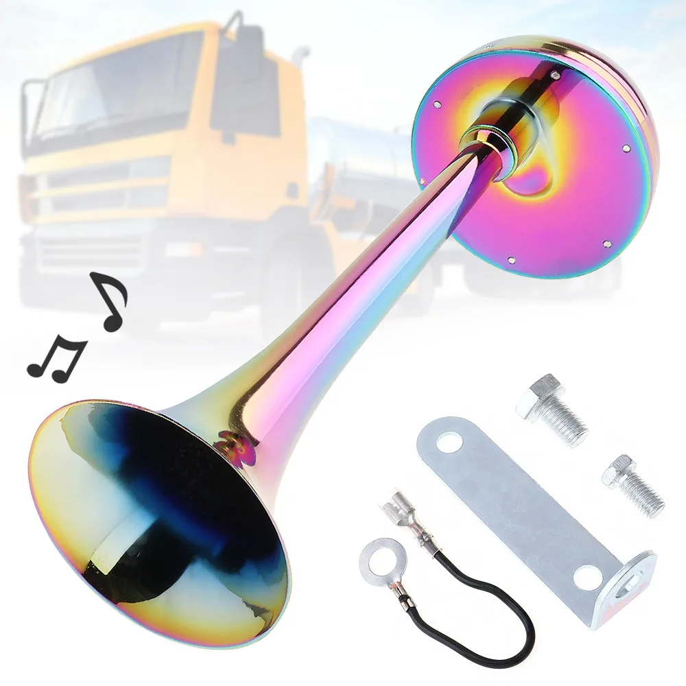 12V / 24V 126DB Super Loud Car Air Horn Colorful All Metal Tracheal