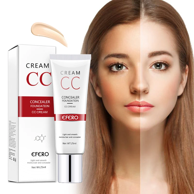 

Efero CC Cream Makeup Cushion Foundation Cover Base Primer Concealer Makeup Base Tatoo Face Contouring Bb Cream Cosmetic TSLM1