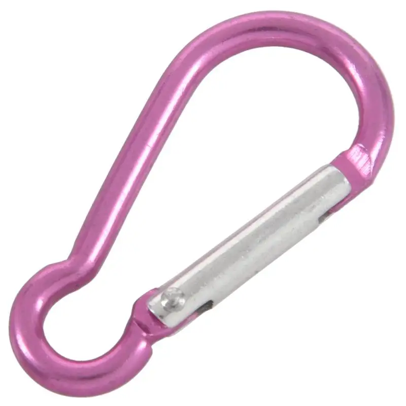 

Camping Bottle Key Bag Holder Carabiners Hooks Clip 5cm Long 4 Pcs Pink Ideal for holding bottle, pouch, small bag or items