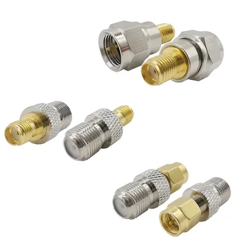 

6PCS F Type to SMA Plug Jack Connector F Male Female to SMA Male Female RF Coaxial Coax Adapter for Wi-Fi Radio External Antenna