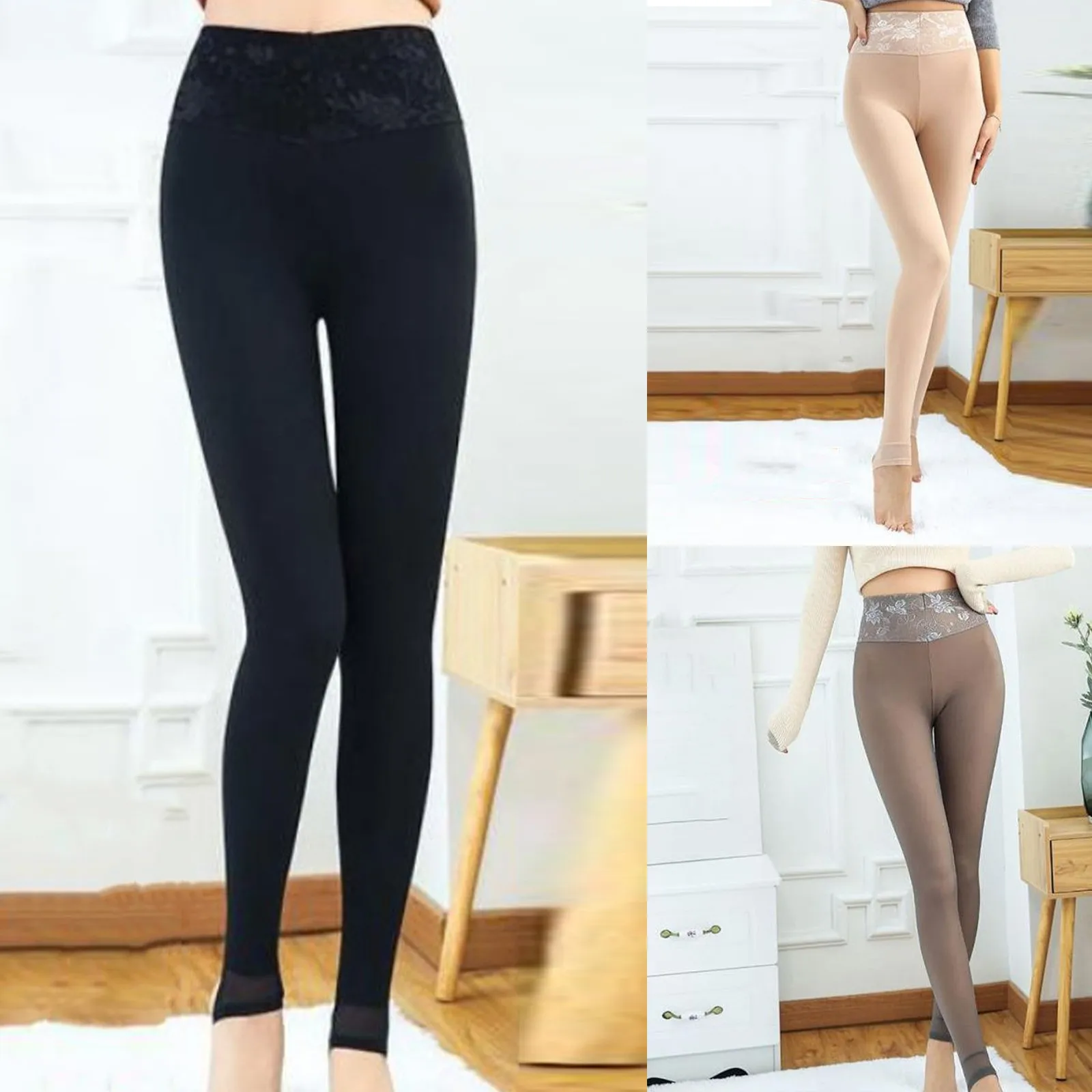 

Seamless Leggings Women Sports Control Pants High Waist Skinny Leggings Fitness Slimming Winter Warm Female Clothing Wholesale