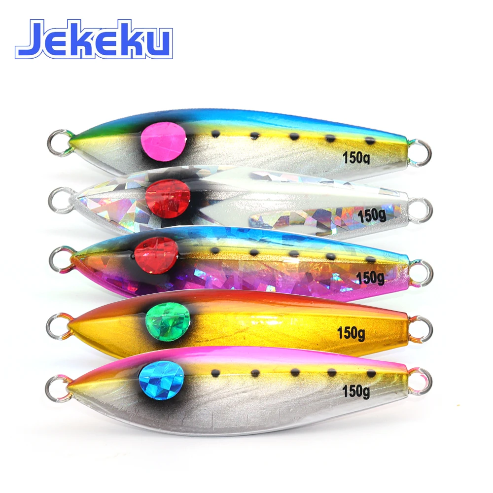 JEKEKU 1pc NEW BoatFishing Metal Casting Jig Lure 120g 150g 200g Saltwater Fishing Artificial Bait | Спорт и развлечения