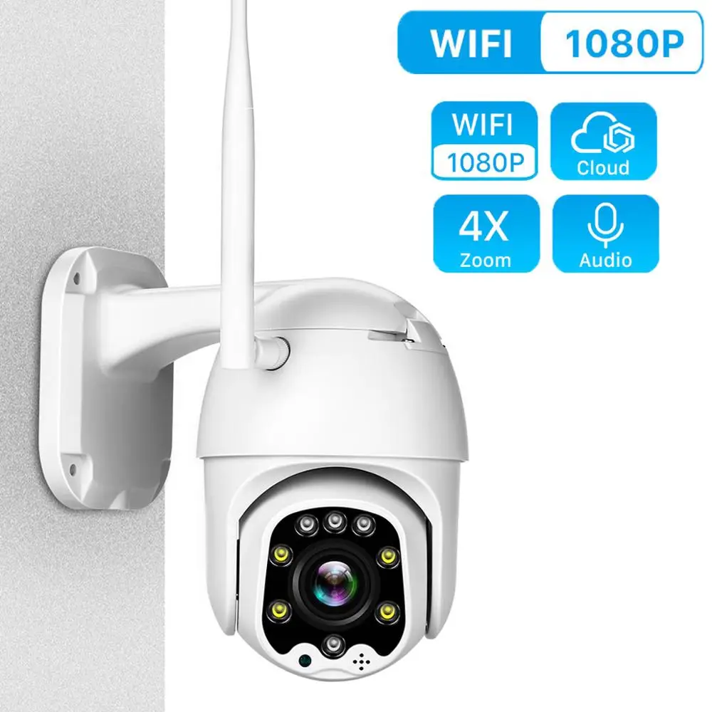 1080P IP камера wifi IP66 Водонепроницаемая уличная PTZ скоростная купольная onvif CCTV Ipcam