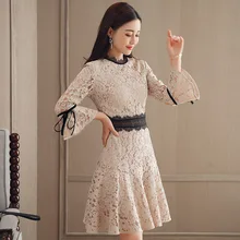 Весенняя одежда, стиль, дебютантное кружевное платье с юбкой-годе