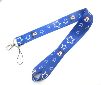 

10 pcs cartoon mickey head Neck Strap Lanyards Badge Holder Rope Pendant Key Chain Accessories