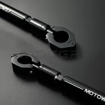 

CNC Aluminum Motorcycle Handlebar Cross Bar Black Universal 7/8'' 22mm Steering Wheel Strengthen Adjustable Handle