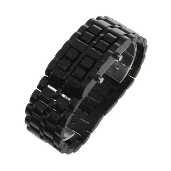 

Fashion Men Women Lava Iron Samurai Plastic LED Bracelet Watch Wristwatch Sports Style relogio Hot