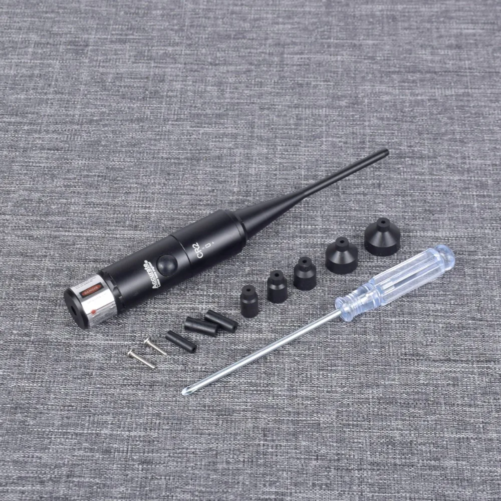 Vista com Interruptor de Ligar Caça Tática Verde Vermelho Laser Boresight Kits Para. 177 a. 50 Calibre Riflescope Ponto Furo 6 para. 177 a. 50 calibre riflescope verde