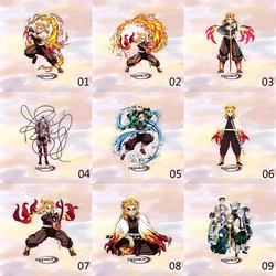 Figurine de dessin animé Demon Slayer, 1 pièce, Kimetsu no Yaiba, Film Mugen Train, support acrylique, modèle de bureau, décoration d'exposition de bande dessinée 