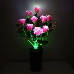 Led Lamp Enchanted Rose Colorful Changes Flower In Home Decor For Girl Christmas Valentine's Day Gift