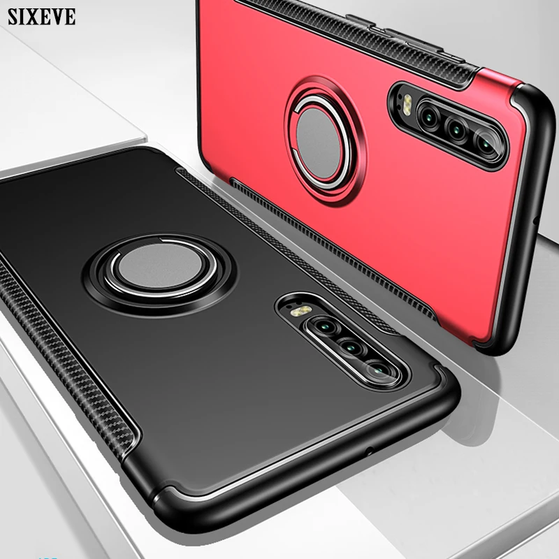 Магнитный чехол с кольцом для Huawei P20 P30 Lite Mate 20 X Pro Honor 10i 20i автомобильный держатель