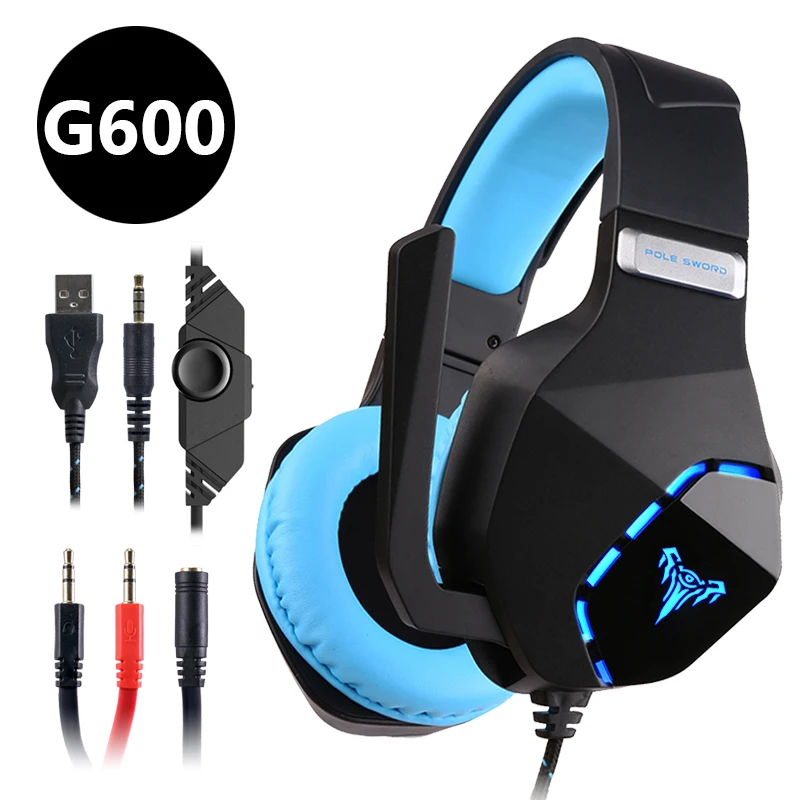 

ChonChow PS4 Gaming Headphones 4D Stereo Sound LED Back-lit Earphones Headset with Mic for New Xbox One/Laptop/PC Tablet Gamer