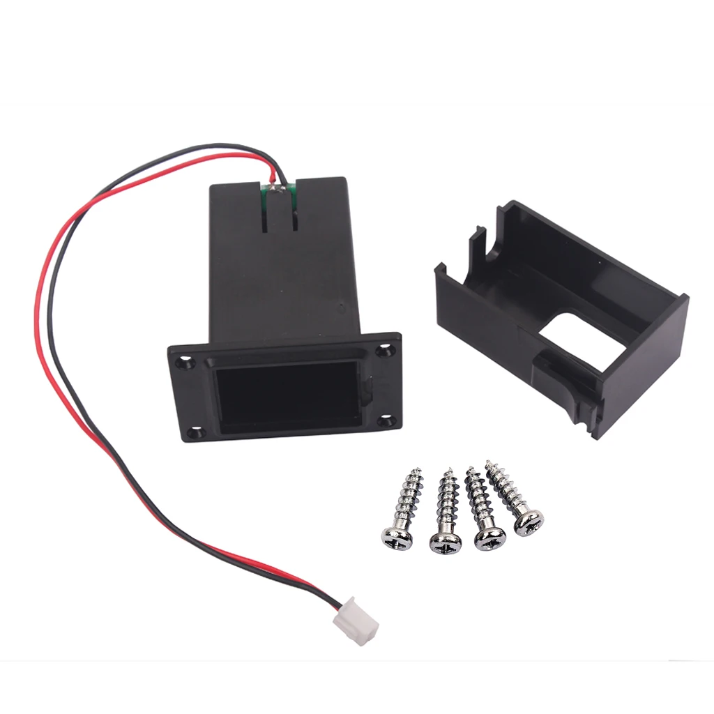 Replacement Battery Holder Box 9V Battery Case Guitar Bass Ukulele Flat Mount Box Guitar Bass Accessory